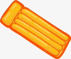 橙色卡通玩具充气床素材
