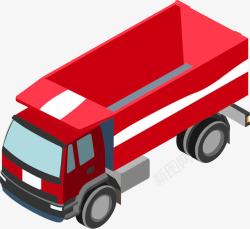 小车俯视图红色货车高清图片