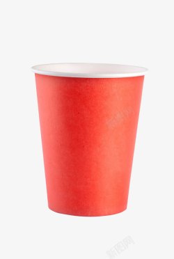 杯子一次性红色纸杯高清图片