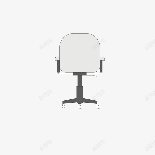 白色的个性电脑椅png免抠素材_新图网 https://ixintu.com 个性 可爱 工作区椅子 椅子 电脑椅 白色 精致 背面 高级