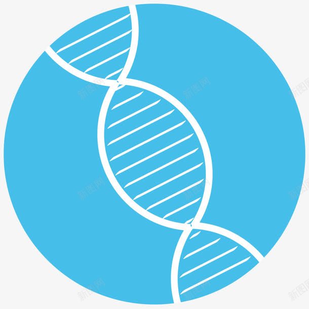 DNA的logo图标png_新图网 https://ixintu.com DNA logo 蓝色 螺旋状