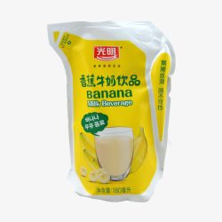 产品实物袋子手提袋香蕉牛奶饮品高清图片