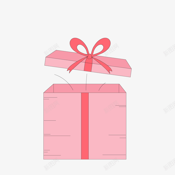 粉色打开的礼品盒png免抠素材_新图网 https://ixintu.com 卡通礼物 打开的礼品盒 礼品盒 粉色礼物 背景装饰