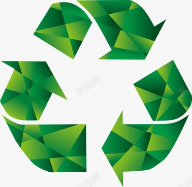 绿色可回收再利用标志图标图标