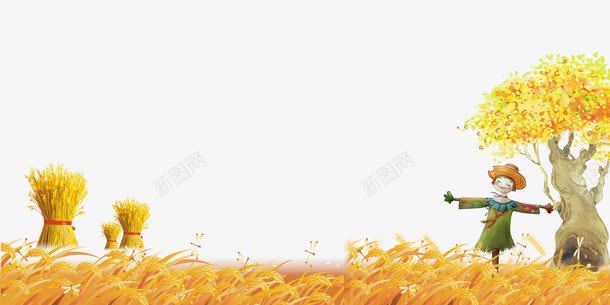 稻草人png免抠素材_新图网 https://ixintu.com 假人 稻田 稻草人