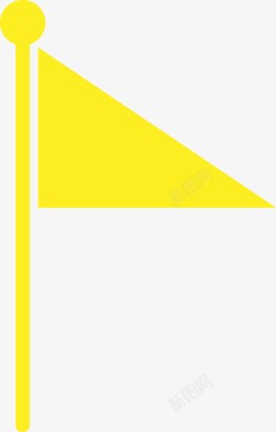 识标三角形旗子图标高清图片