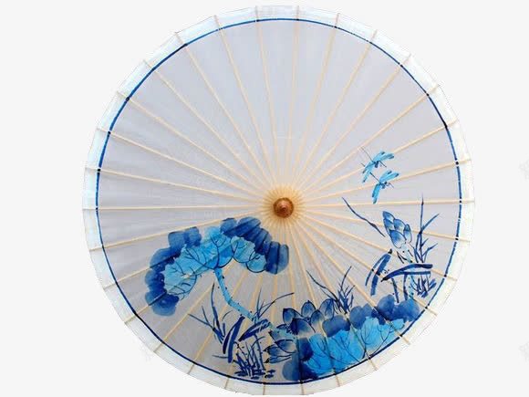 蓝色花朵油纸伞png免抠素材_新图网 https://ixintu.com 油纸伞 花朵 蓝色