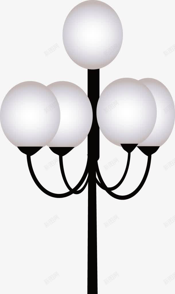 白色圆形路灯png免抠素材_新图网 https://ixintu.com 圆形 灯具 灯罩 白色 街灯 路灯