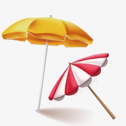 彩色的太阳伞海边遮阳伞高清图片