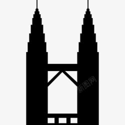 吉隆坡双子塔图标高清图片