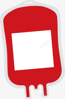 十字血袋红色卡通医疗血袋高清图片
