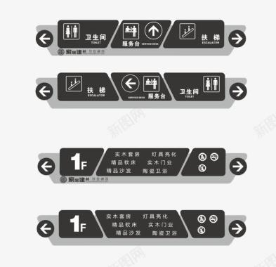 商场楼层信息标识牌图标图标