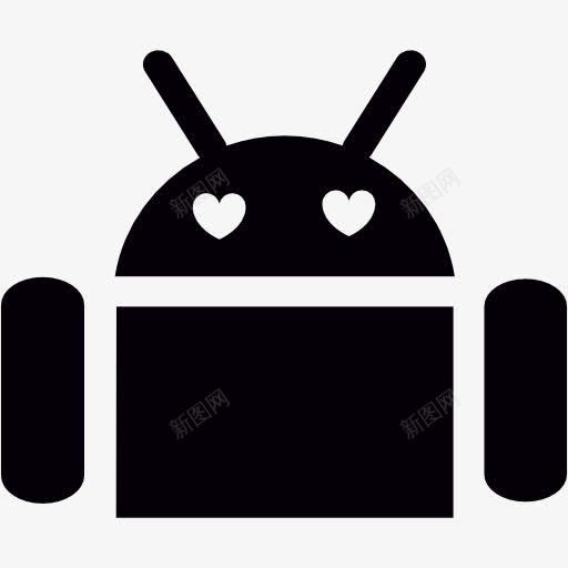 Android与心中的眼睛图标png_新图网 https://ixintu.com 形状 操作系统的爱 爱 硬件 软件