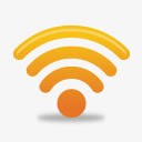 黄色wifi信号图标图标