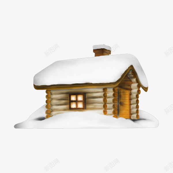 卡通手绘雪覆盖的房子png免抠素材_新图网 https://ixintu.com 下雪 冬天 卡通手绘雪覆盖的房子 手绘雪覆盖的房子