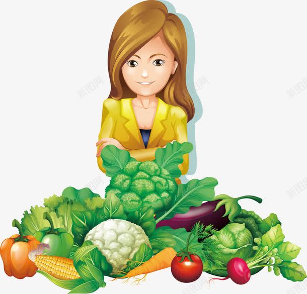挑选蔬菜的女生png免抠素材_新图网 https://ixintu.com 代言蔬菜的女生 健康绿色蔬菜 健康美味的蔬菜 吃健康蔬菜的白领 有机蔬菜 洗蔬菜 种类齐全的蔬菜