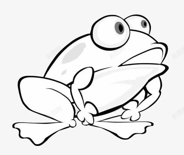 好奇的青蛙png免抠素材_新图网 https://ixintu.com 卡通 手绘 猎奇 瞪大眼睛 简笔画 青蛙