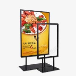 美食广告招牌餐饮美食立式广告牌高清图片