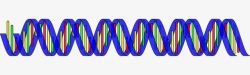 蓝色DNA双螺旋图形素材