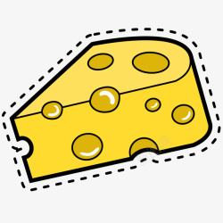 补丁美味奶酪插画矢量图高清图片