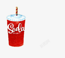可乐饮品手绘可乐图案高清图片
