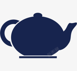 茶壶扁平欧美茶壶矢量图高清图片