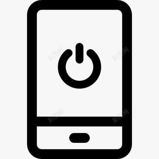 关闭手机图标png_新图网 https://ixintu.com 手机 技术 智能手机 电源 电源按钮 移动电话