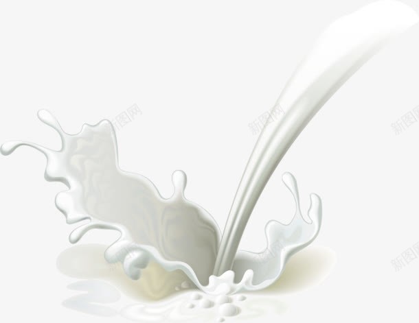 倾倒牛奶牛奶飞溅png免抠素材_新图网 https://ixintu.com 倾倒牛奶 溅射牛奶 牛奶飞溅