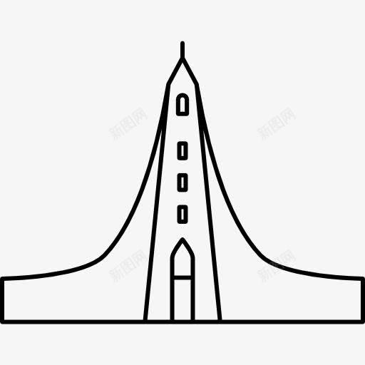 哈尔格里姆大图标png_新图网 https://ixintu.com 信义 冰岛 教堂 纪念碑 雷克雅未克