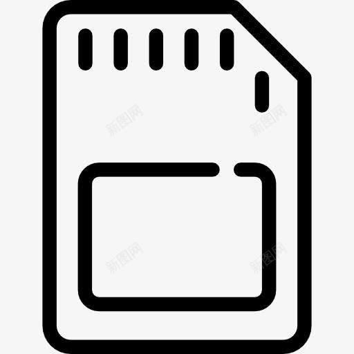 SD卡芯片图标png_新图网 https://ixintu.com 储存 卡 技术 苗条的装置 装置 记忆