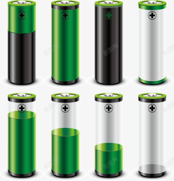 电池片矢量图图标ai_新图网 https://ixintu.com 充电 图标标志 电池 电池图标 电量显示 矢量图 透明电池