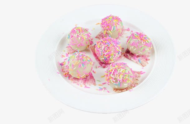 五彩糯米糍png免抠素材_新图网 https://ixintu.com 彩色 甜品 甜食 美味