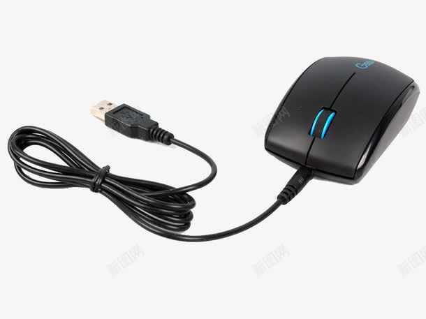USB鼠标png免抠素材_新图网 https://ixintu.com 产品实物 有线 黑色 鼠标 鼠标样式