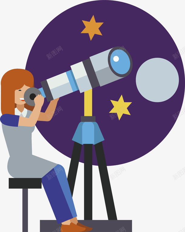 天文观测站png免抠素材_新图网 https://ixintu.com 人物望远镜 天文望远镜 天文观测 看星星 矢量png 观测 观测站