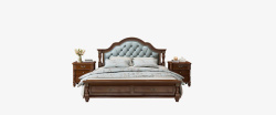 美式乡村床双人床美式复古家具高清图片