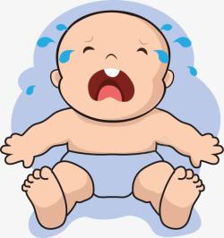 出生的小宝宝哭泣的婴儿高清图片