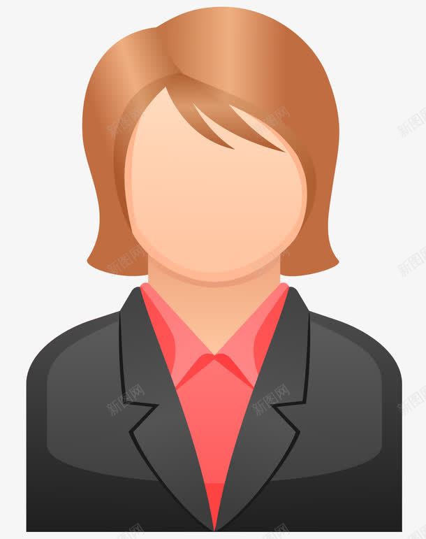 卡通女人头像图标png_新图网 https://ixintu.com 人 人物 商务 图标 头像 女人 用户 男人 白领头像 角色 解说员