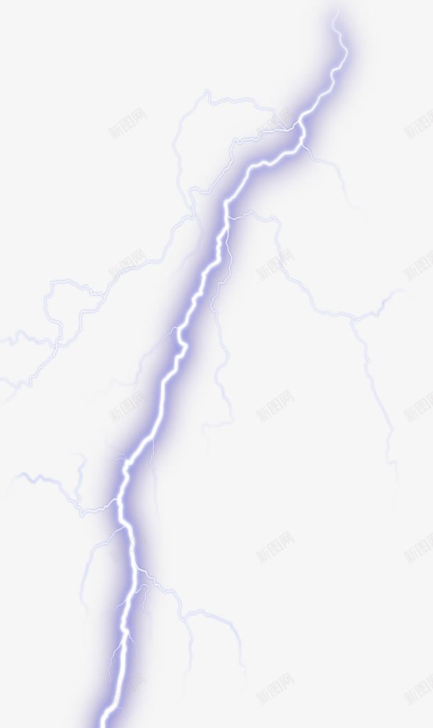 逼真闪电打雷png免抠素材_新图网 https://ixintu.com 天空 闪电 雷电