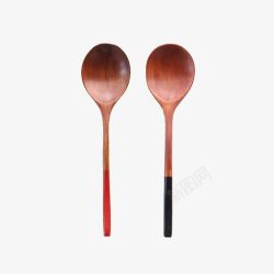 日式木勺棕色木勺高清图片