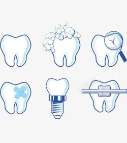 牙齿形状牙齿形状图标高清图片