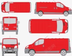 红色婚车红色货车高清图片