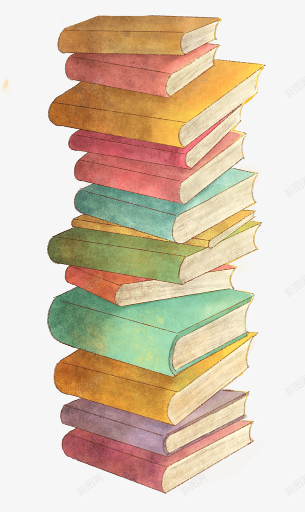堆积的书本png免抠素材_新图网 https://ixintu.com 书堆 书本 堆积 学习 手绘 教育 装饰图案