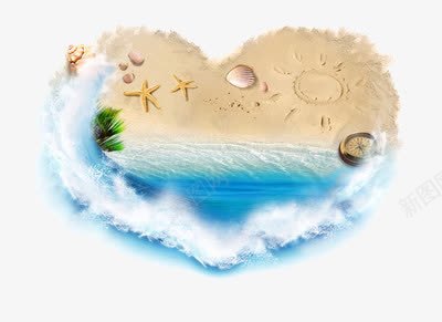 我爱沙滩png免抠素材_新图网 https://ixintu.com 三亚 大海 度假
