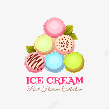 马卡龙冰淇淋矢量图图标图标