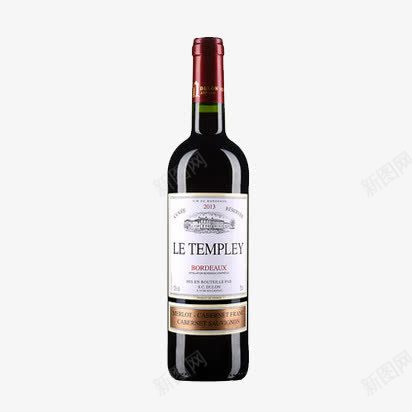 法国红葡萄酒png免抠素材_新图网 https://ixintu.com 产品实物 杜隆波尔多坦普雷古堡 法国 红葡萄酒