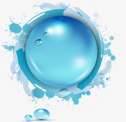 生态资源时尚水珠水球元素高清图片