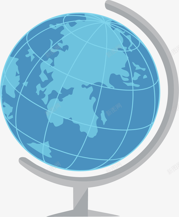 卡通地球仪矢量图图标ai_新图网 https://ixintu.com 世界地图实景 卡通 图标icon 地图 地球仪 地理知识 学习 学习ico 学习icon 矢量图 经纬线地球