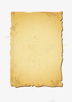 手写福字免抠PNG元素木板与破损牛皮纸卷怀旧风格背景矢量图高清图片
