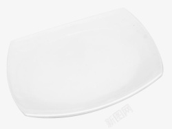 金属餐刀白色正方形碟子陶瓷制品实物高清图片