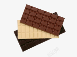黑白三块巧克力素材